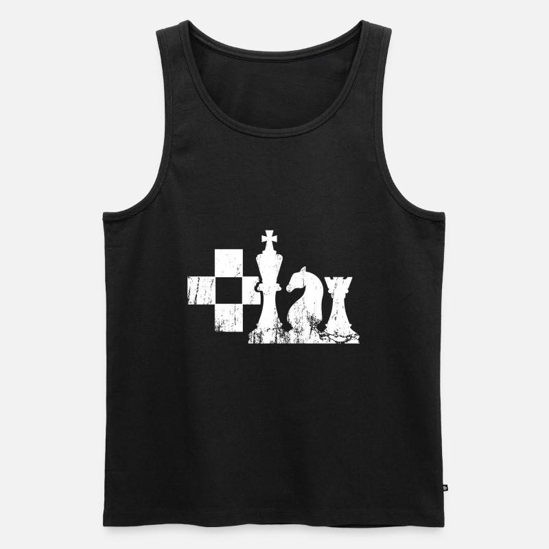 Schach Figuren Spiel Chess - Männer Premium Bio Tank Top - Schwarz