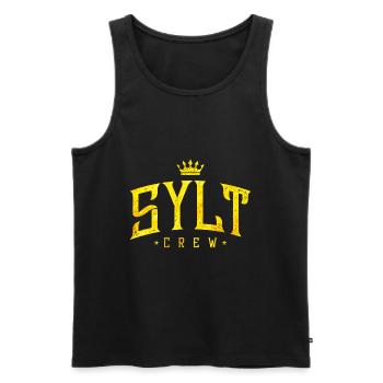 sylt crew gold - Männer Premium Bio Tank Top - Schwarz - Vorne - Michal (187cm)