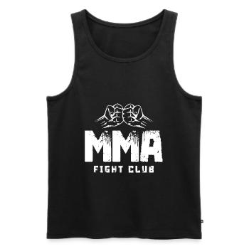 Mma sport - Débardeur bio Premium Homme - noir - Devant - AI Model Male 178 light (178cm)