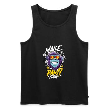 Malle Affe Party Crew - Männer Premium Bio Tank Top - Schwarz - Vorne - AI Model Male 178 light (178cm)