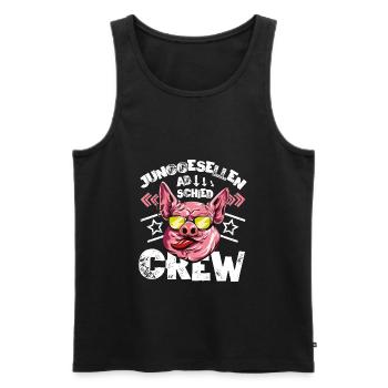 Junggesellenabschied crew schwein - Männer Premium Bio Tank Top - Schwarz - Vorne - Michal (187cm)