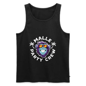 Malle party crew affe - Männer Premium Bio Tank Top - Schwarz - Vorne - AI Model Male 178 light (178cm)