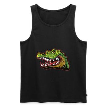 Alligator Krokodil - Männer Premium Bio Tank Top - Schwarz - Vorne - AI Model Male 178 light (178cm)
