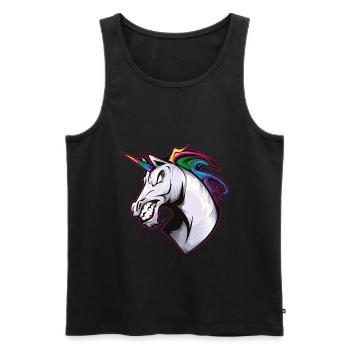 Unicorn Beast - Men's Premium Organic Tank Top - black - Front - Michal (187cm)