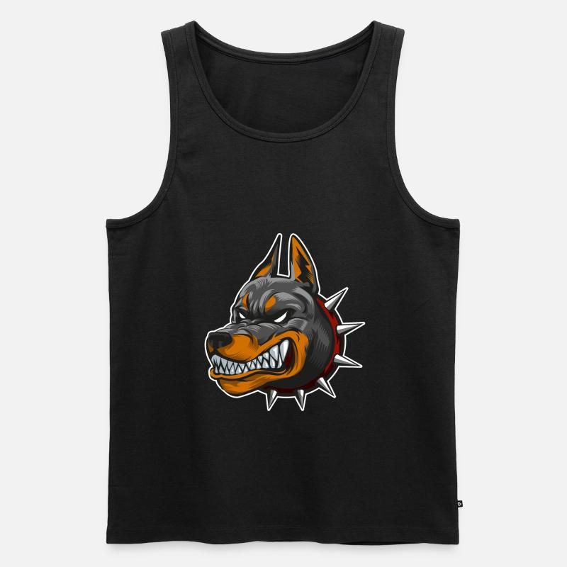 Hund Dobermann - Männer Premium Bio Tank Top - Schwarz