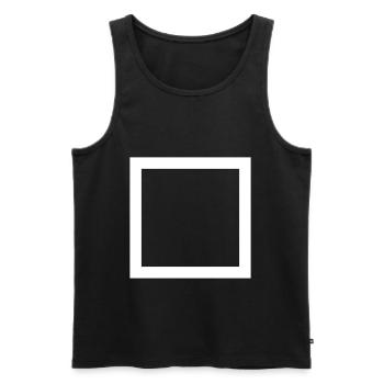 icon frame blank outline - Men's Premium Organic Tank Top - black - Front - AI Model Male 178 light (178cm)