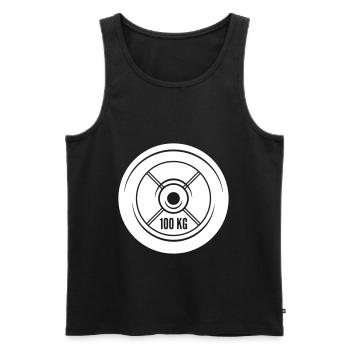 hantel symbol gewichte - Männer Premium Bio Tank Top - Schwarz - Vorne - AI Model Male 178 light (178cm)