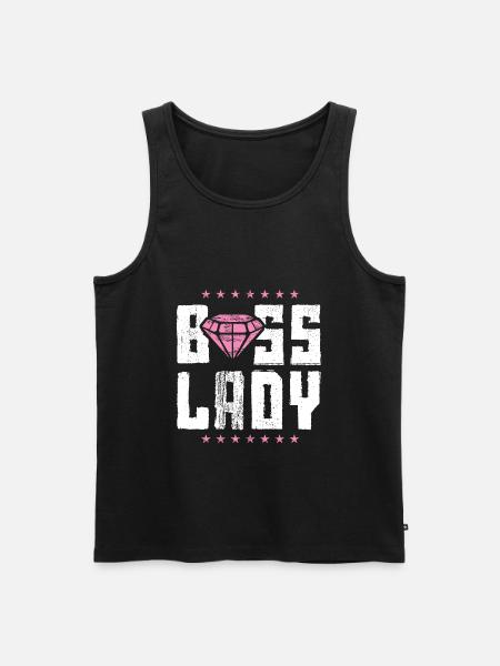 Boss lady boss - Herre Premium økologisk tanktop - sort
