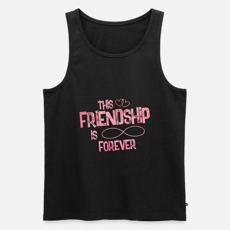 Freundschaft cool freunde - Männer Premium Bio Tank Top - Schwarz