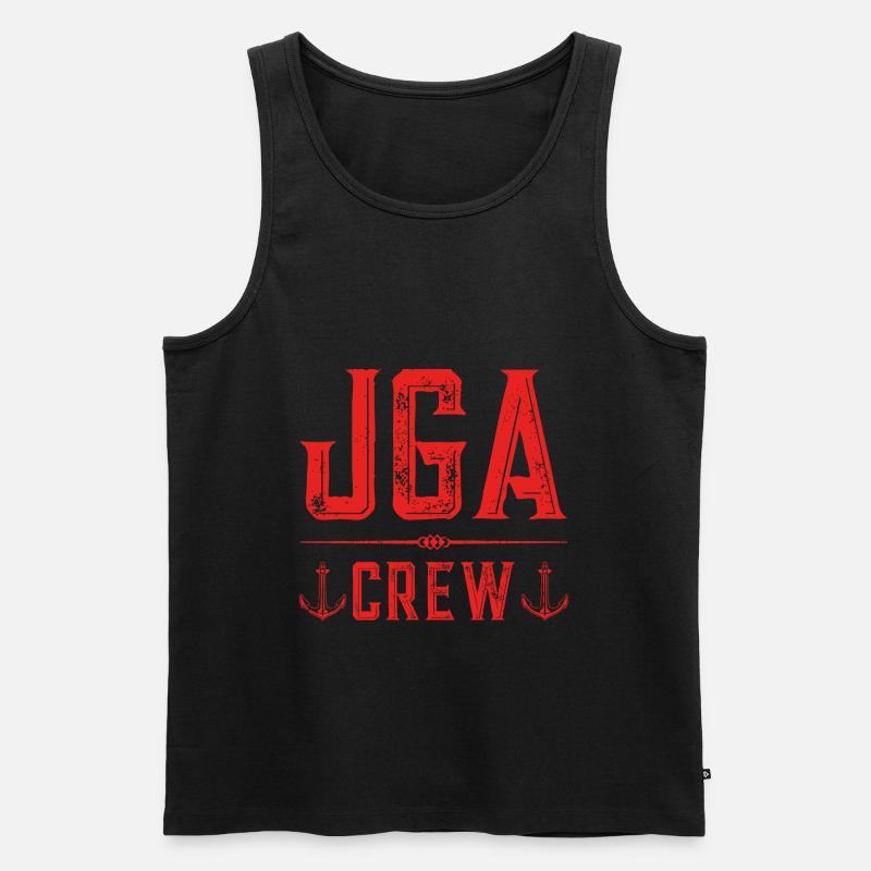 Jga Crew Anker - Männer Premium Bio Tank Top - Schwarz