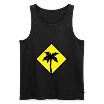 palmen symbol palme icon - Männer Premium Bio Tank Top - Schwarz - Vorne - Michal (187cm)
