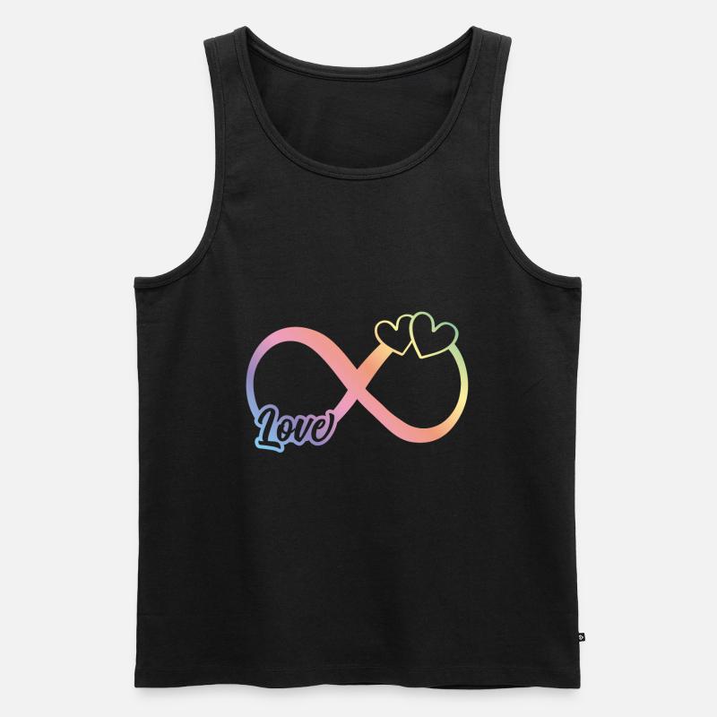 liebe unendlich infinity symbol - Männer Premium Bio Tank Top - Schwarz
