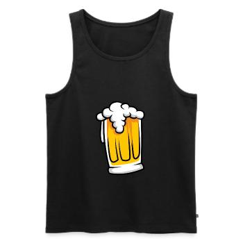 Bierglas Symbol Comic - Débardeur bio Premium Homme - noir - Devant - AI Model Male 178 light (178cm)