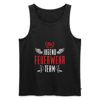 Jugend Feuerwehr Team Feuerwehrmann - Männer Premium Bio Tank Top - Schwarz - Vorne - Michal (187cm)