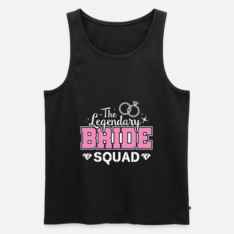 Bride Squad Junggesllinnenabschied - Männer Premium Bio Tank Top - Schwarz