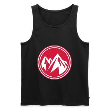 Montagnes nature Icon montagnes - Débardeur bio Premium Homme - noir - Devant - Michal (187cm)