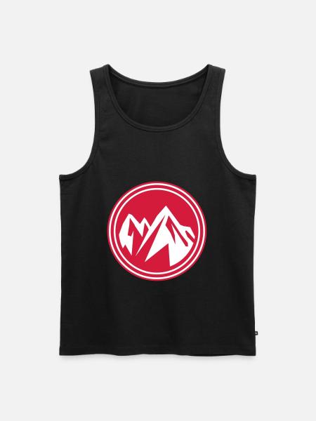 Mountains Nature Icon Mountains - Men's Premium Organic Tank Top - black