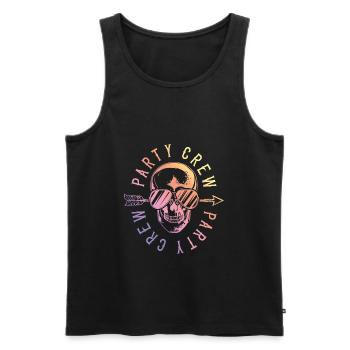 Fête équipage tête de mort - Débardeur bio Premium Homme - noir - Devant - Michal (187cm)