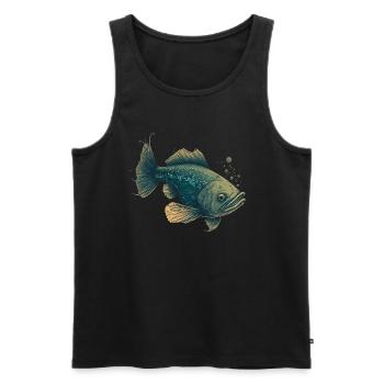 Lustige Fische - Männer Premium Bio Tank Top - Schwarz - Vorne - AI Model Male 178 light (178cm)