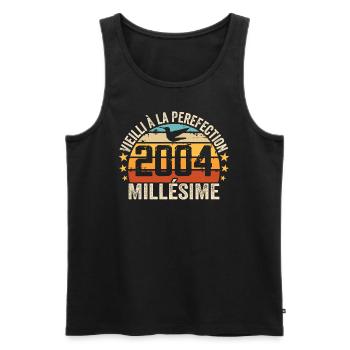 Jahrgang 2004 Retro Geburtstagsgeschenk 2004 - Männer Premium Bio Tank Top - Schwarz - Vorne - AI Model Male 178 light (178cm)