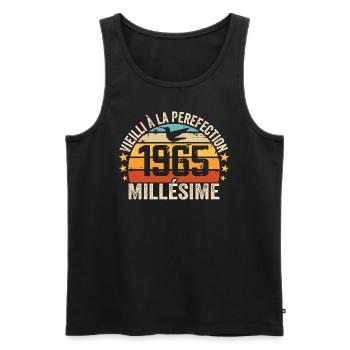 Jahrgang 1965 Retro 1965 Geburtstagsgeschenk - Männer Premium Bio Tank Top - Schwarz - Vorne - Michal (187cm)