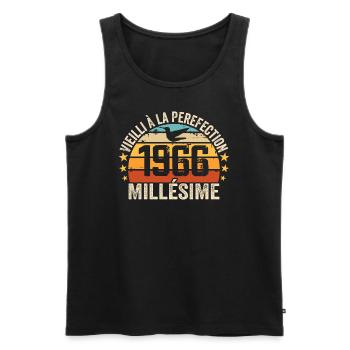Jahrgang 1966 Retro 1966 Geburtstagsgeschenk - Männer Premium Bio Tank Top - Schwarz - Vorne - Michal (187cm)