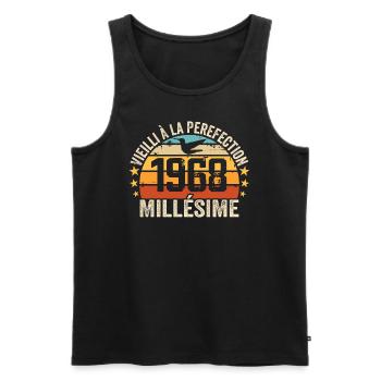 Jahrgang 1968 Retro 1968 Geburtstagsgeschenk - Männer Premium Bio Tank Top - Schwarz - Vorne - Michal (187cm)