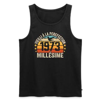 Jahrgang 1973 Retro 1973 Geburtstagsgeschenk - Männer Premium Bio Tank Top - Schwarz - Vorne - Michal (187cm)