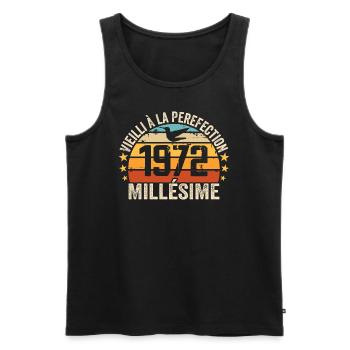Jahrgang 1972 Retro 1972 Geburtstagsgeschenk - Männer Premium Bio Tank Top - Schwarz - Vorne - Michal (187cm)