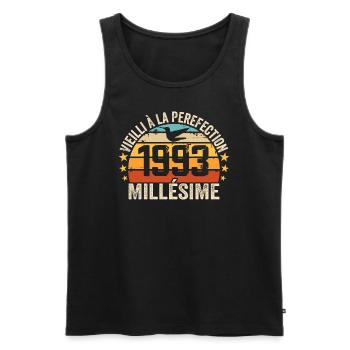 Jahrgang 1993 Retro Geburtstagsgeschenk 1993 - Männer Premium Bio Tank Top - Schwarz - Vorne - Michal (187cm)