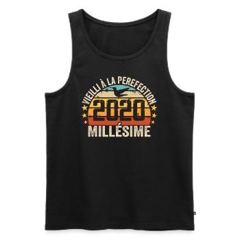 Jahrgang 2020 Retro Geburtstagsgeschenk 2020 - Männer Premium Bio Tank Top - Schwarz - Vorne - AI Model Male 178 light (178cm)