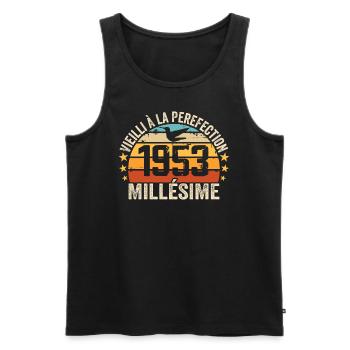 Jahrgang 1953 Retro 1953 Geburtstagsgeschenk - Männer Premium Bio Tank Top - Schwarz - Vorne - Michal (187cm)