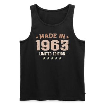 Made in 1963 Birthday Gift 1963 Vintage 1963 - Men's Premium Organic Tank Top - black - Front - Michal (187cm)