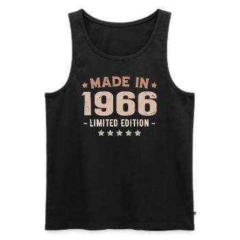 Hergestellt im Jahr 1966 Jahrgang 1966 Jubiläumsgeschenk - Männer Premium Bio Tank Top - Schwarz - Vorne - Michal (187cm)