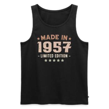 Made in 1957 Anniversary Gift 1957 Vintage 1957 - Men's Premium Organic Tank Top - black - Front - Michal (187cm)