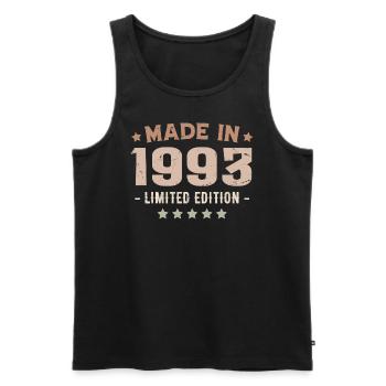 Made In 1993 Jubiläumsgeschenk 1993 Jahrgang 1993 - Männer Premium Bio Tank Top - Schwarz - Vorne - AI Model Male 178 light (178cm)