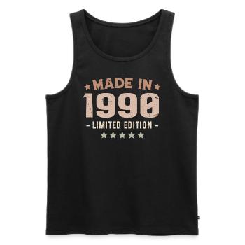 Hergestellt in den 1990er Jahren Vintage Geschenk zum Jubiläum der 1990er Jahre - Männer Premium Bio Tank Top - Schwarz - Vorne - Michal (187cm)