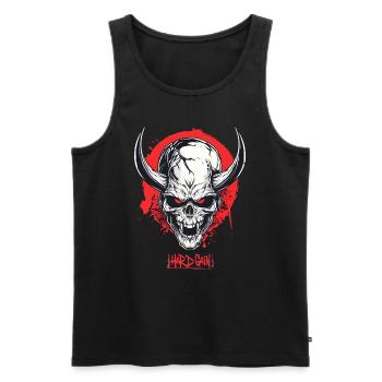 T Shirt Design Hard Gain - Débardeur bio Premium Homme - noir - Devant - Michal (187cm)