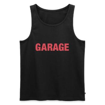 GARAGE - Men's Premium Organic Tank Top - black - Front - Michal (187cm)