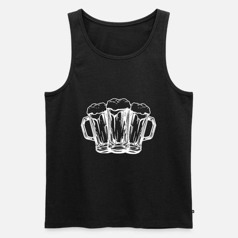 Bier Gläser - Männer Premium Bio Tank Top - Schwarz