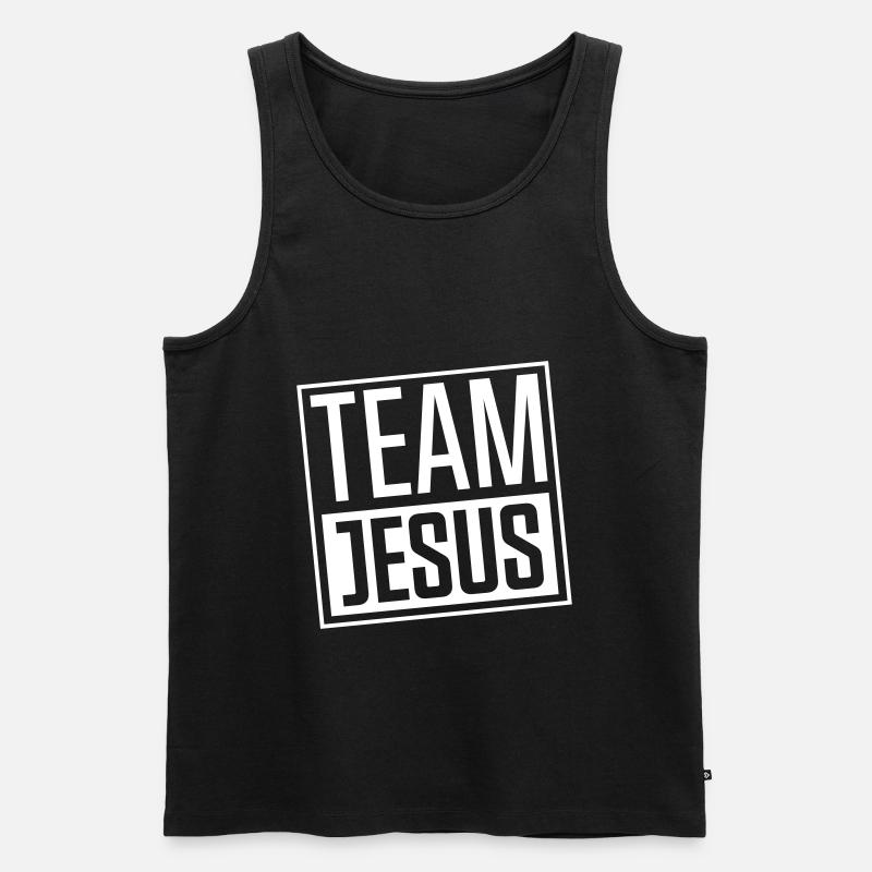 team jesus - Männer Premium Bio Tank Top - Schwarz
