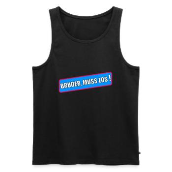 Bruder muss los lustiger Spruch Action Games Multi - Männer Premium Bio Tank Top - Schwarz - Vorne - Michal (187cm)