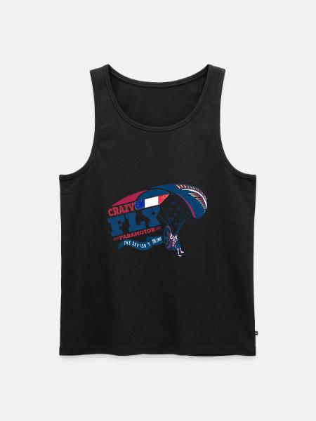 Paramotor Powered Paraglider Crazy Fly Frankrig flag - Herre Premium økologisk tanktop - sort