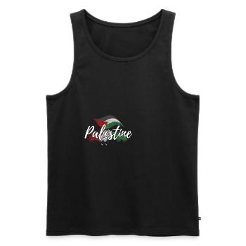 Liberté pour la Palestine cadeau Gaza Israël - Débardeur bio Premium Homme - noir - Devant - AI Model Male 178 light (178cm)
