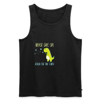aufgeben Geschenk tot Stern Sternen Dino - Männer Premium Bio Tank Top - Schwarz - Vorne - AI Model Male 178 light (178cm)