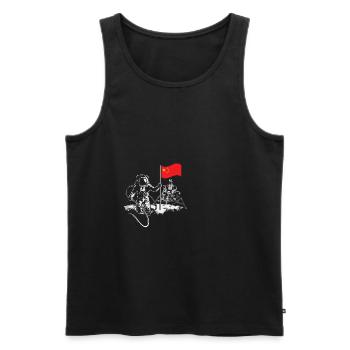 China is conquering space - Men's Premium Organic Tank Top - black - Front - Michal (187cm)