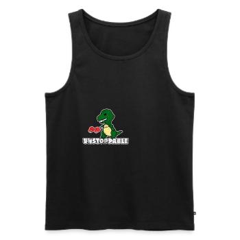 Motivation Dino cadeau Unstoppable faire observer - Débardeur bio Premium Homme - noir - Devant - Michal (187cm)