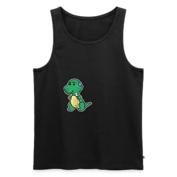 Dinosaur T-Rex small gift Dino kids animal - Men's Premium Organic Tank Top - black - Front - Michal (187cm)