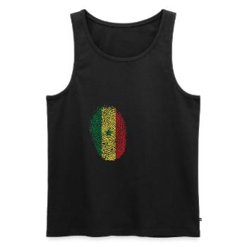 Sénégal - Débardeur bio Premium Homme - noir - Devant - AI Model Male 178 light (178cm)