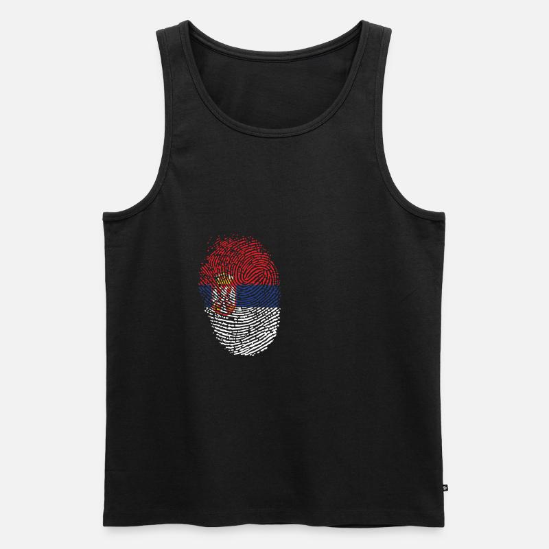 Serbien - Männer Premium Bio Tank Top - Schwarz